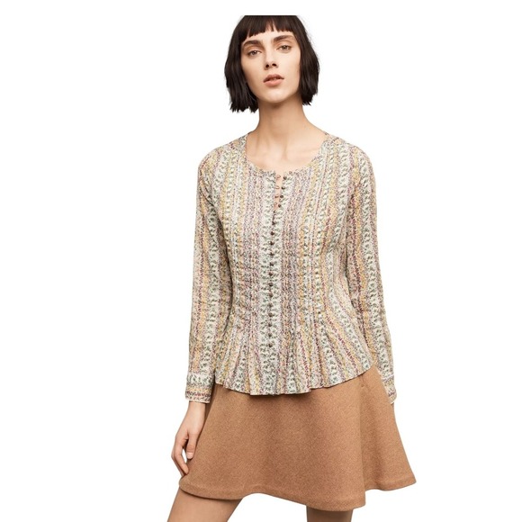 Maeve x Anthropologie Gelise Button Blouse Cotton Size Medium - Picture 2 of 9